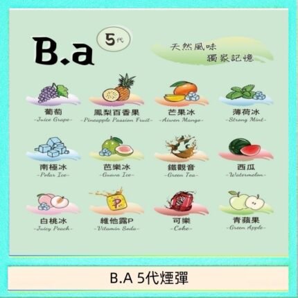 B.A 5代主機煙彈電子煙一盒三顆