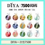 DIYA叮啞拋棄式7500 Puffs一次性電子煙3%