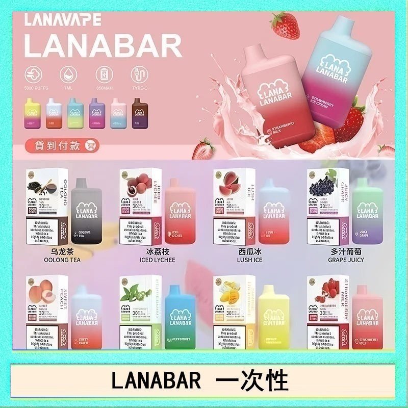LANA BAR LANA BAR可充电一次性電子煙霧化5000口(3.0%)